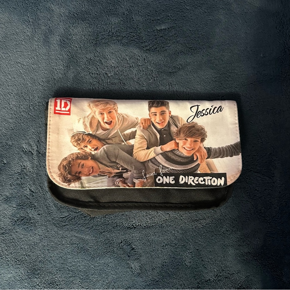 Y2K One Direction (1D) Mini Zippered Pouch (Has The Name Jessica On Front)